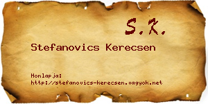 Stefanovics Kerecsen névjegykártya